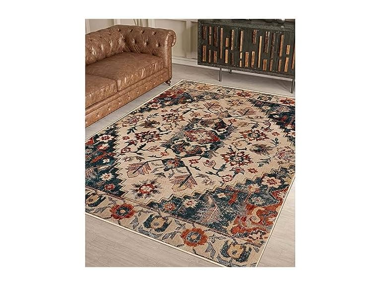 Superior 8'x10' Leena Modern Floral Mandala Rug - Image 1
