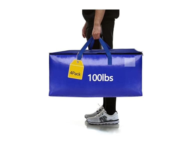 4 Pack Waterproof Moving Bag95L,Blue - Image 1