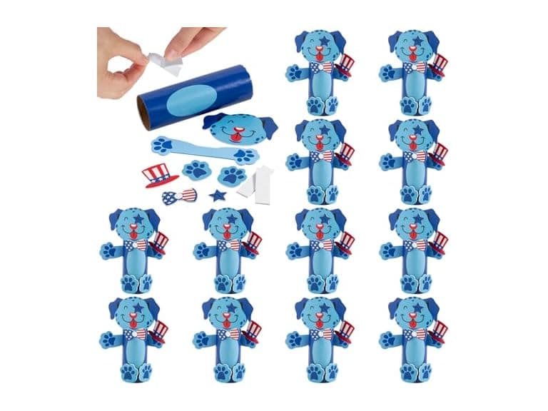 Fun Express Patriotic Dog Craft Roll Craft Kit - Image 1