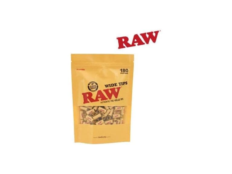 Raw RAW TIPS PRE ROLLED WIDE 180 BAG - Image 1