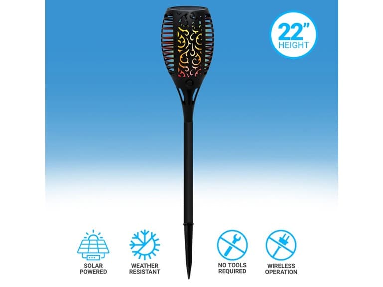 Aduro Solar Powered Flame LED Torch - Image 1