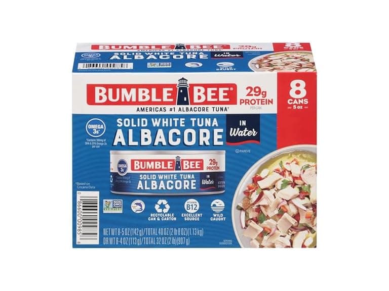 8PK Bumble Bee Solid White Albacore Tuna in Water - Image 1