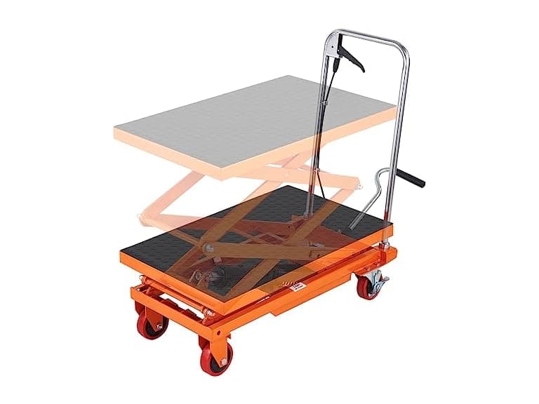 VEVOR Hydraulic Lift Table Cart, 330lbs - Image 1