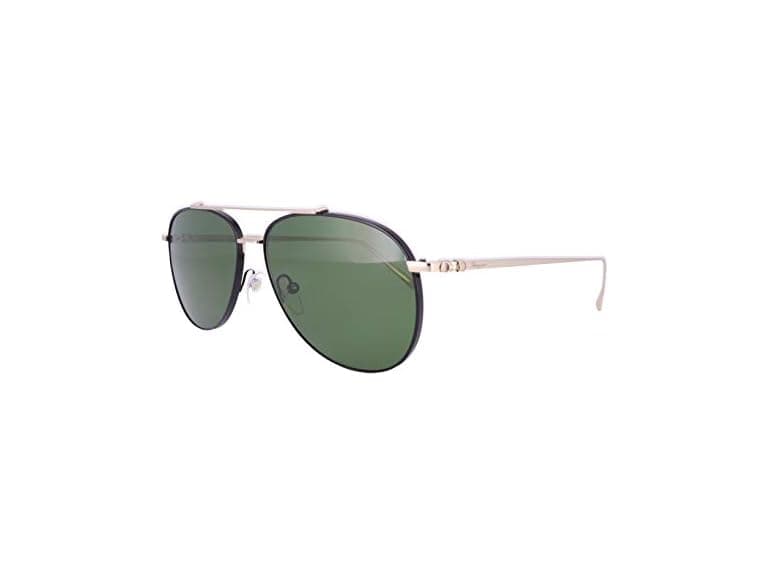 Ferragamo Unisex SF201S Sunglasses Silver - Image 1