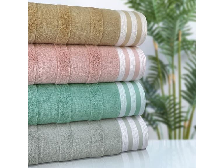 6-Piece Jacquard Stripe Kyoto Towel Set - Image 1