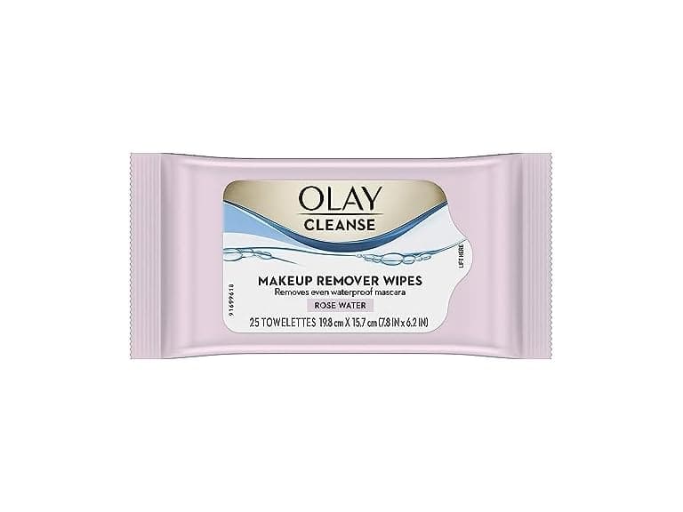 Olay Cleanse Makeup Remover, Rose Water, 25 Wipe - Image 1