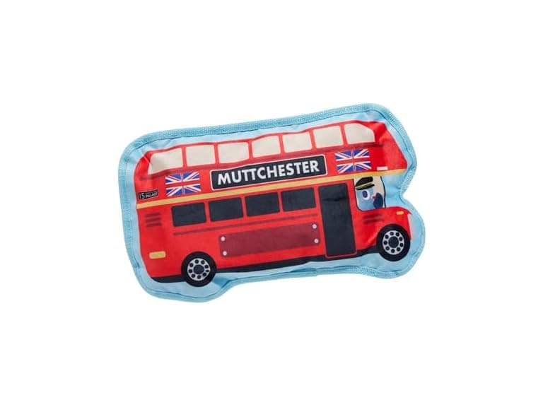 Barkbox Double Dog Decker Bus Dog Toy | Plush - Image 1