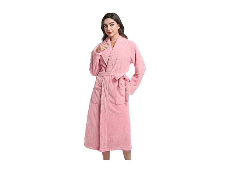 PJGGZ Women's Shawl Collar Bathrobe - Image 1
