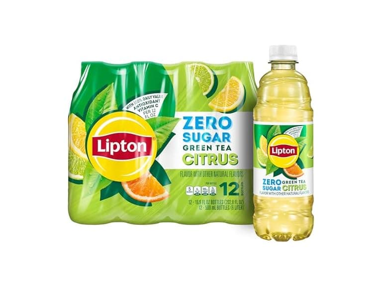 12PK Lipton Diet Green Tea Citrus, 16.9 Fl Oz - Image 1