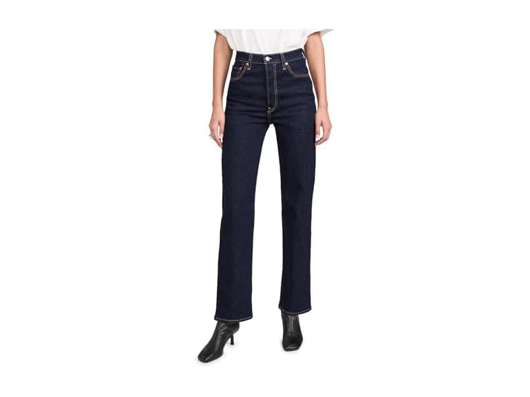  Levi's Women's Ribcage Full Length Jeans - Image 1