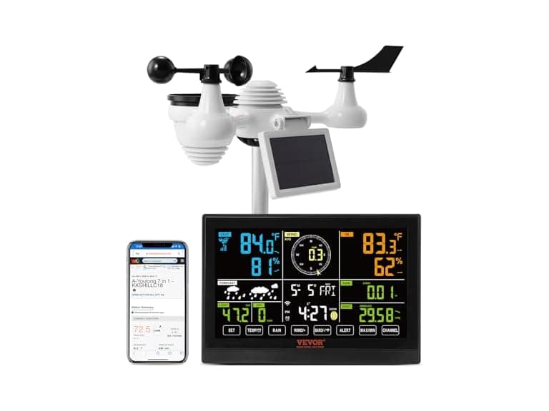 VEVOR 7-in-1 Wi-Fi Weather Station - Image 1