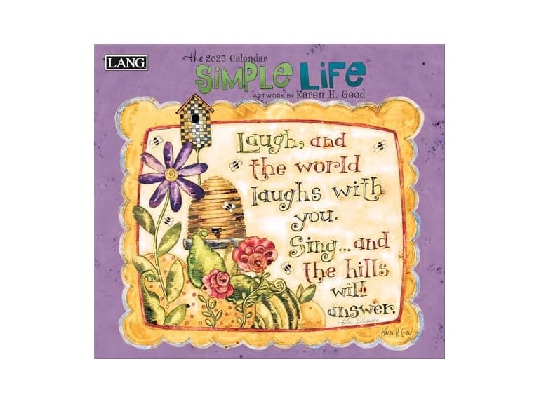 LANG Simple Life 2025 Monthly Wall Envelope