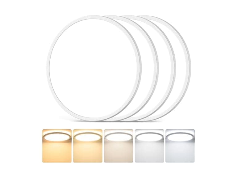 3200LM Flush Mount Ceiling Light Fixtures, 12in 24W - Image 1