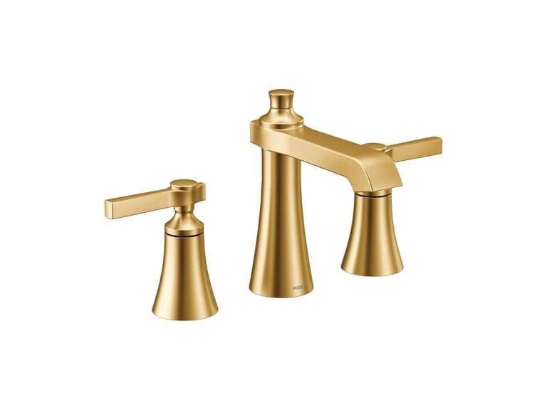 Moen Flara Brushed Gold Two-Handle Adjustable Faucet