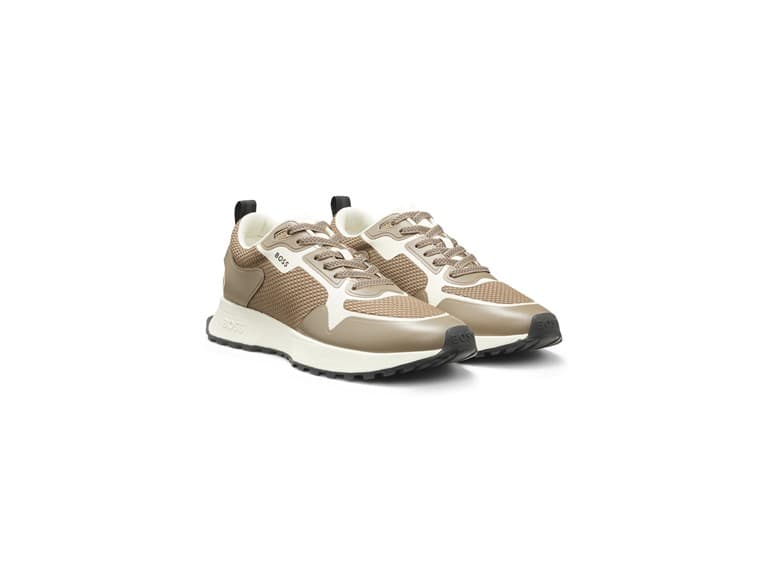BOSS Men's Big Logo Mesh Mix Lace Up Sneaker - Image 1