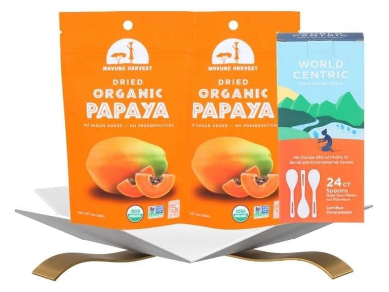 3 Item Set- Dried Papaya & Starch Spoons - Image 1