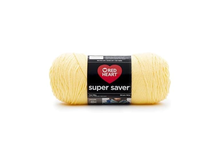 Red Heart E300.0235 Super Saver Economy Yarn, Lemon - Image 1