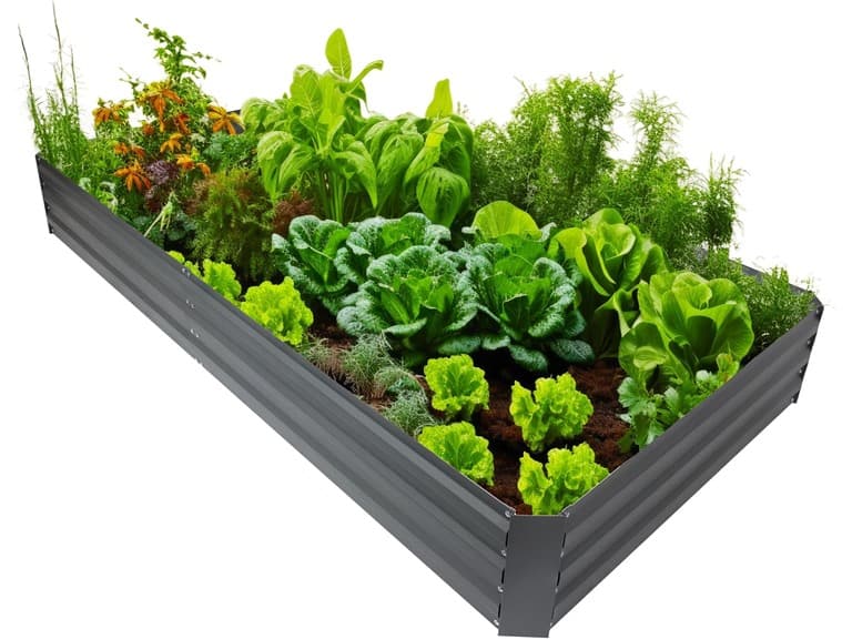 Sunnydaze Galvanized Steel 4 x 8 ft Garden Bed - Image 1