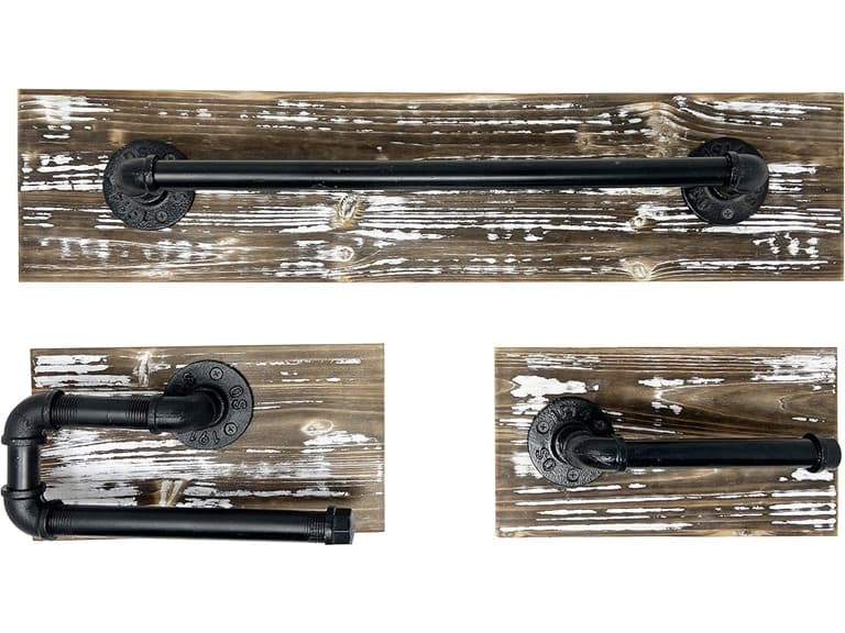 3 Pc Rustic Bathroom Hardware Set - Image 1