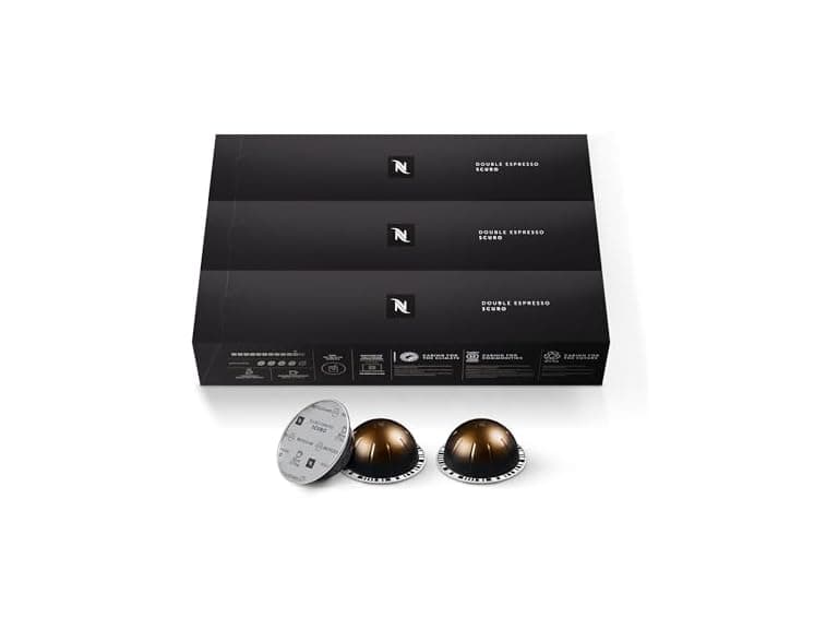 30CT Nespresso Capsules Vertuo, Double Espresso Scuro - Image 1