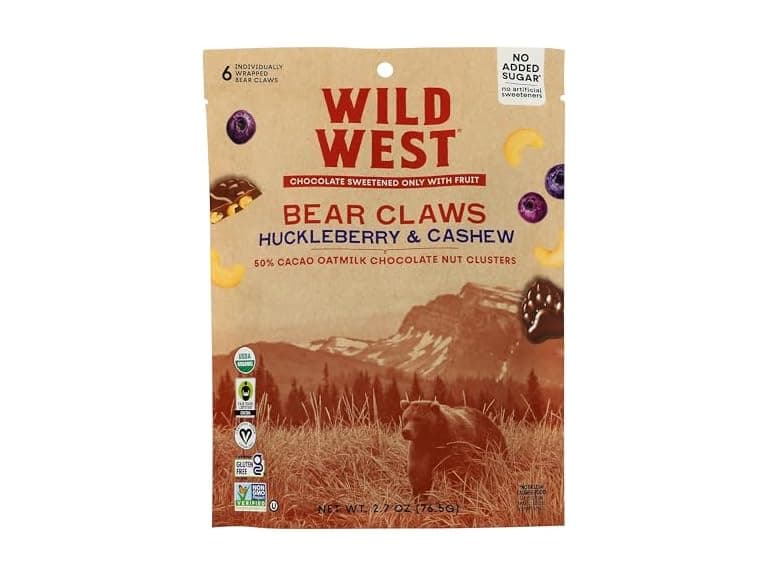 Wild West Chocolate, Cashew Bear Claws 2.8 oz - Image 1