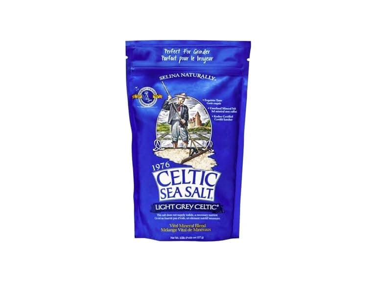 Celtic Sea Salt Light Grey Coarse, Unrefined, 8 oz Bag - Image 1