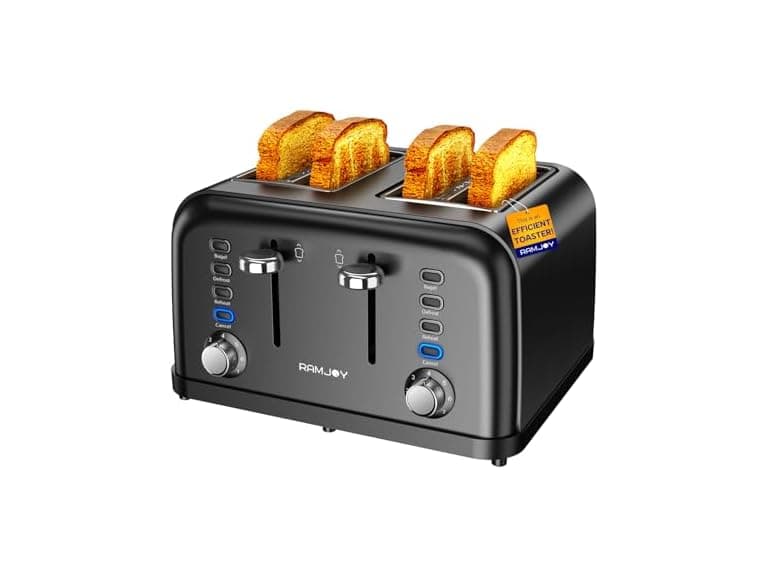 4 Slice Toaster w/ 7 Shade Settings - Image 1