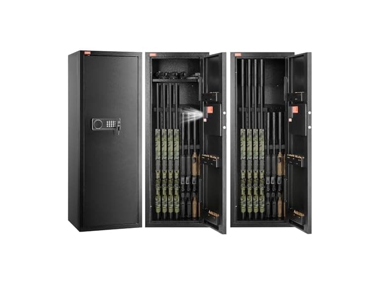 6-8 Rifles Gun Safe, Rifle Safe with Lock - Image 1