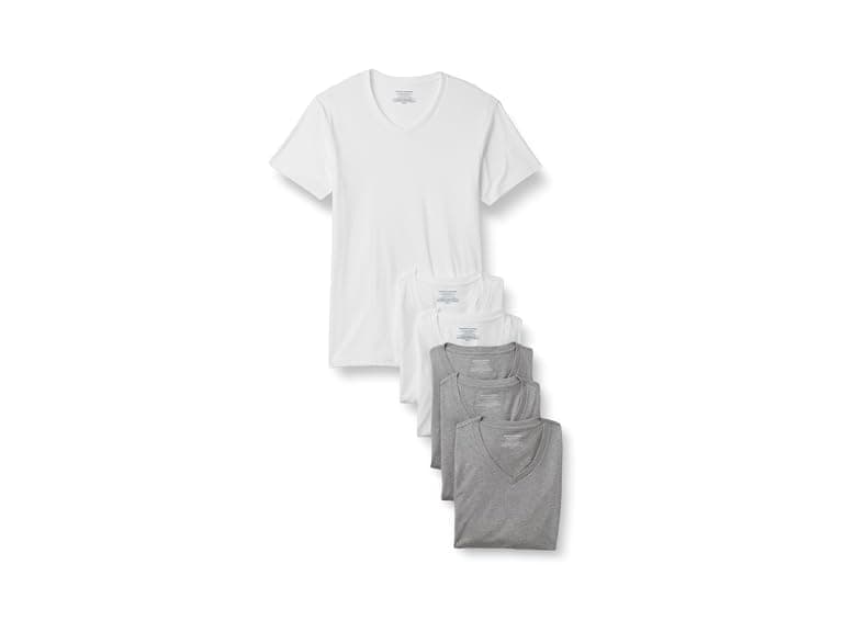 AE Mens VNeck Breathable Cotton Undershirt 6Pk - Image 1