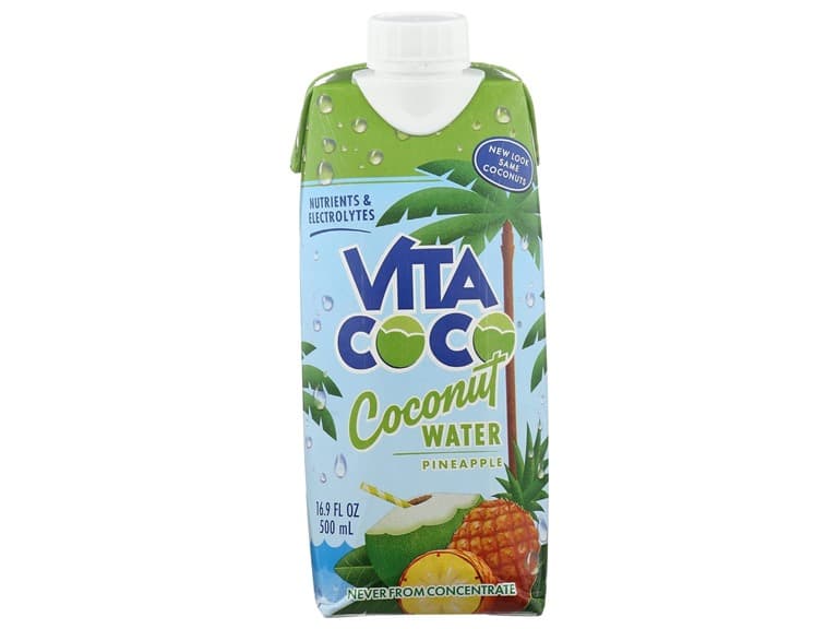 1CT Vita Coco Coconut Water, Pineapple, Naturally - Image 1