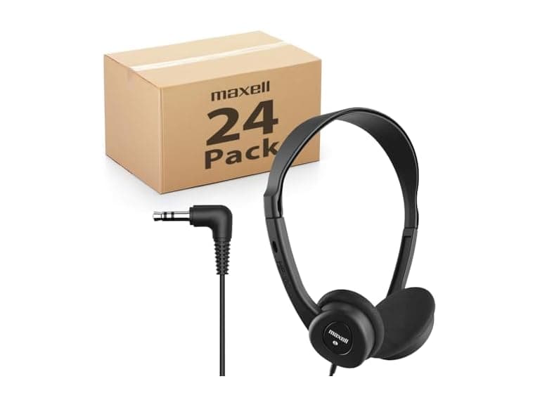 (24 PACK) Maxell Teachers Stereo Headphones - Image 1