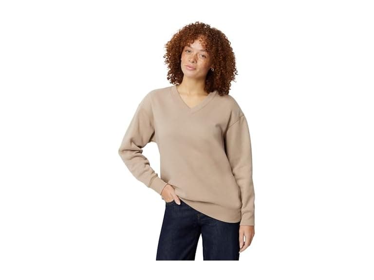 Amazon Essentials Women Oversized V-neck Pullover - Image 1