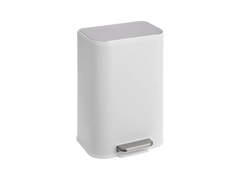 Takywep Kitchen Trash Can, 12L/3.2 Gal Stainless Steel White - Image 1