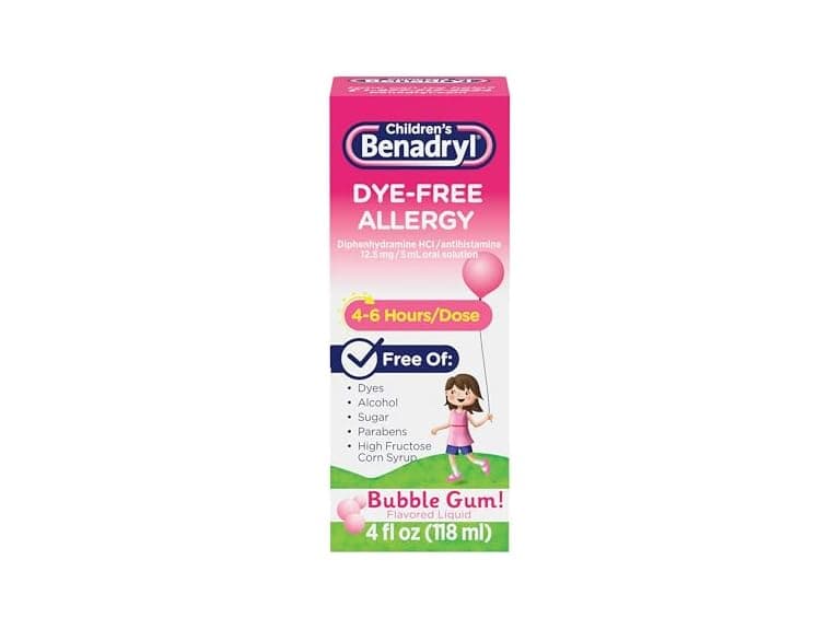 Children s Benadryl Dye Free Allergy Relief - Image 1