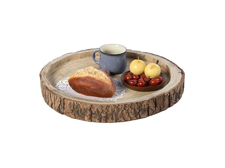 Wood Tree Bark Indented Display Tray  - Image 1