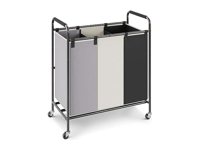 3-Section Laundry Basket, Heavy Duty Laundry - Image 1