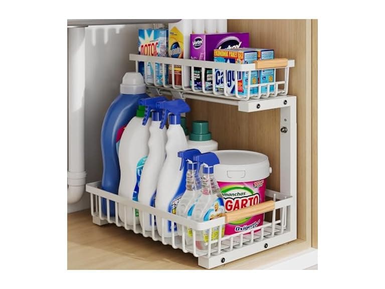 Under Sink Organizer Storage White,1 Pack - Image 1