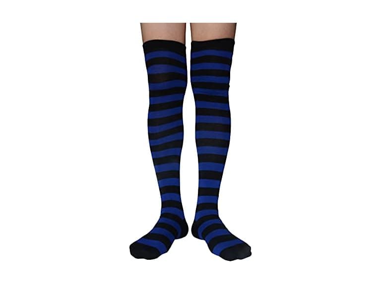 spomei Womens Thigh High Socks Striped - Image 1