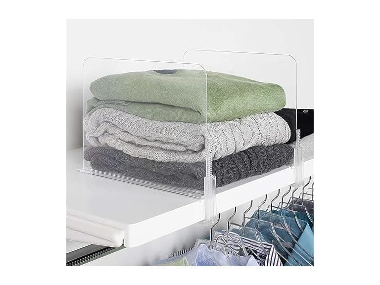 J&V TEXTILES Acrylic Shelf Divider Set - Image 1