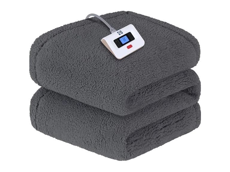 Warmrest Electric Heated Blanket Soft Sherpa, 80"x84" - Image 1