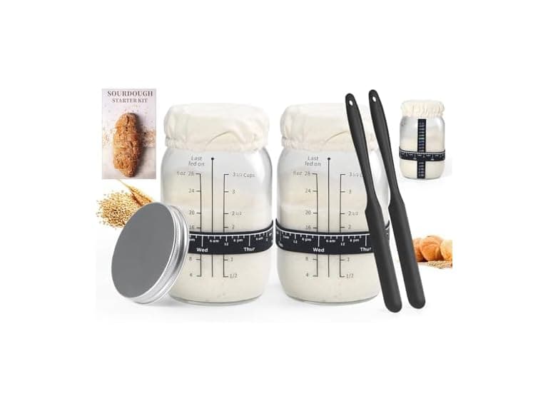 ROLIOUMEN Sourdough Starter Kit, 34oz - Image 1