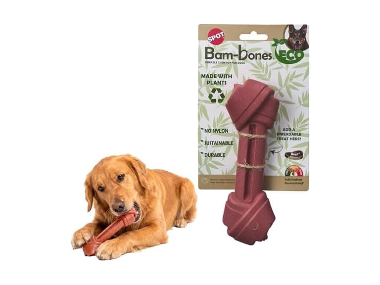 SPOT Bam-Bones Eco Knotted Bone, Beef Flavor - Image 1