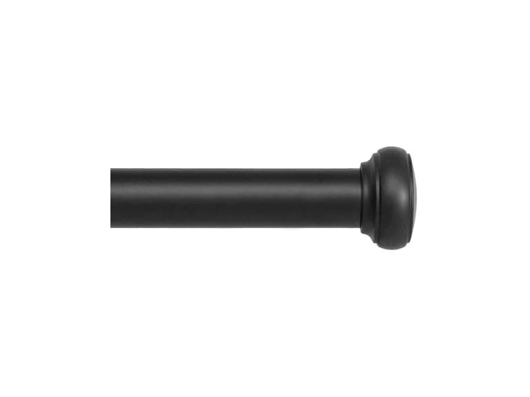 Kenney 1" Weaver Curtain Rod, 72-144", Black - Image 1
