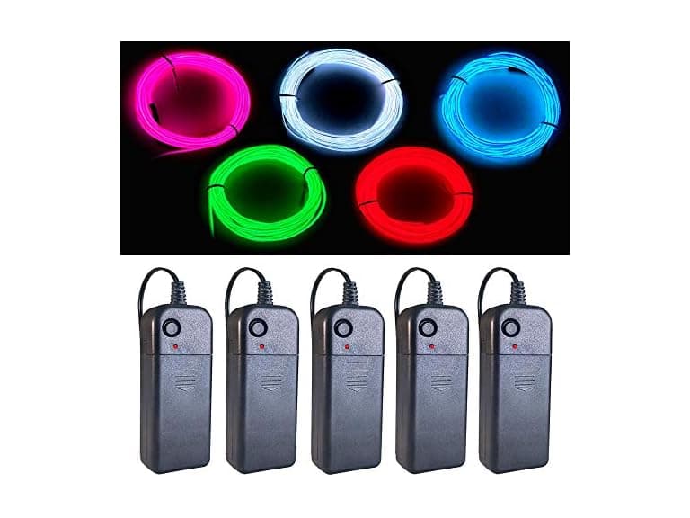 5 Pack, 9ft Neon Light Wires - Image 1