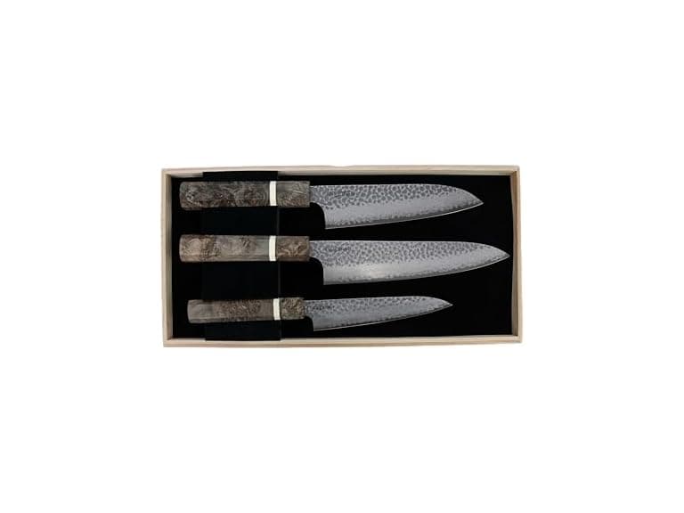 Cold Steel Japanese VG-10 Damascus 3-Piece Kitchen Knife Set - Image 1