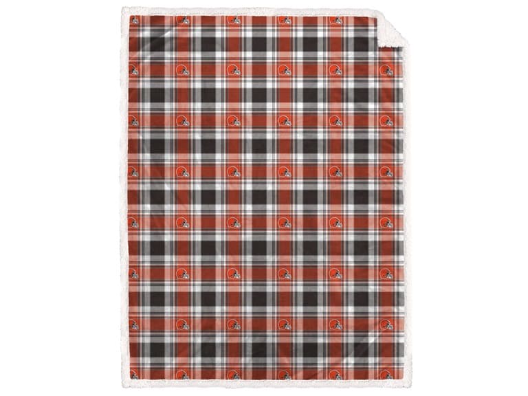 NFL Team Sherpa Plaid Blanket 60x90 - Image 1