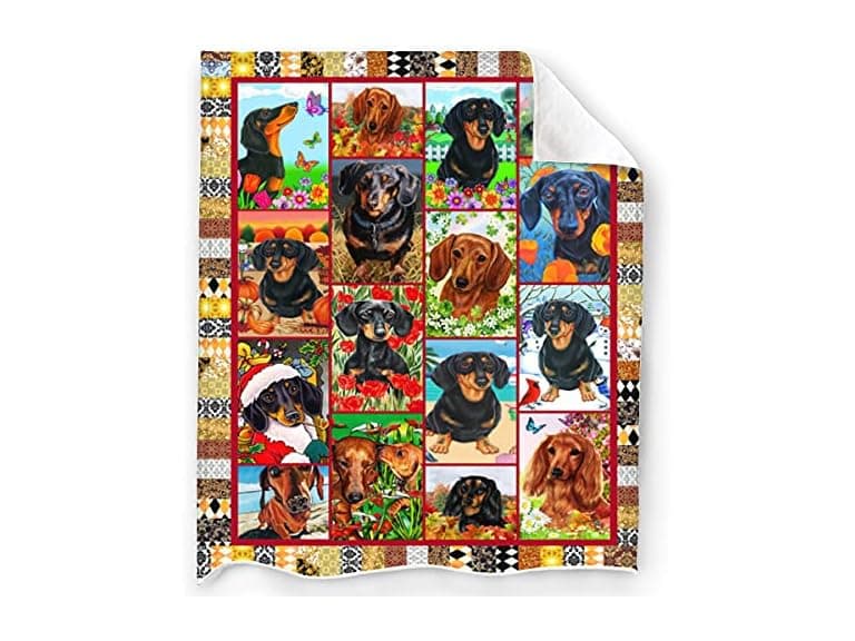 zuxhvia Dachshund Blanket Dog Throw Blanket B - Image 1