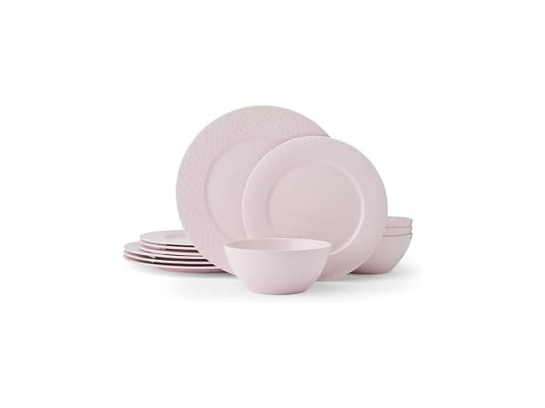 Miksa Trellis Pink Bone China Service for 4 - Image 1
