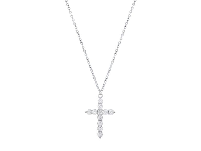 Moissanite Diamond Cross Necklace - Image 1