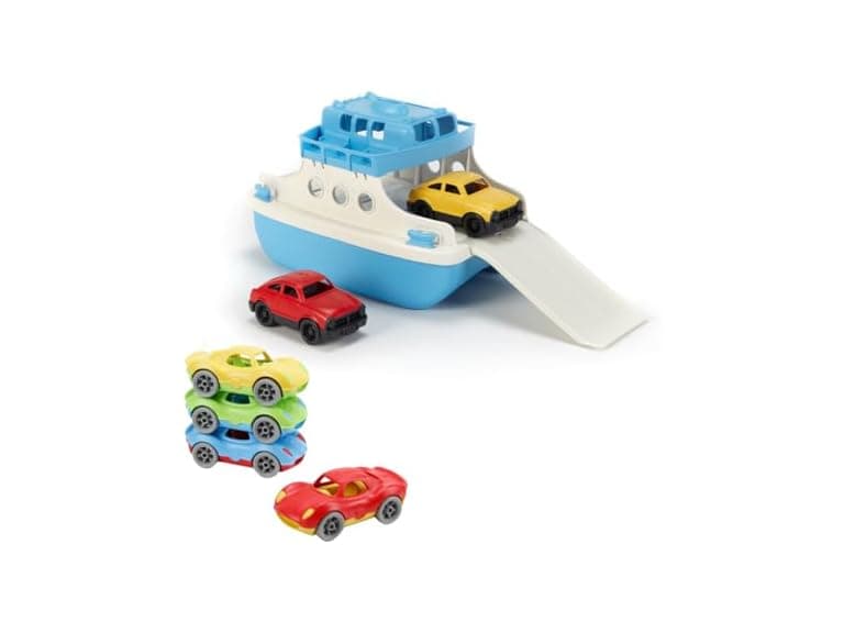 Green Toys Ferry Boat & Stack & Link Racer Bundle  - Image 1